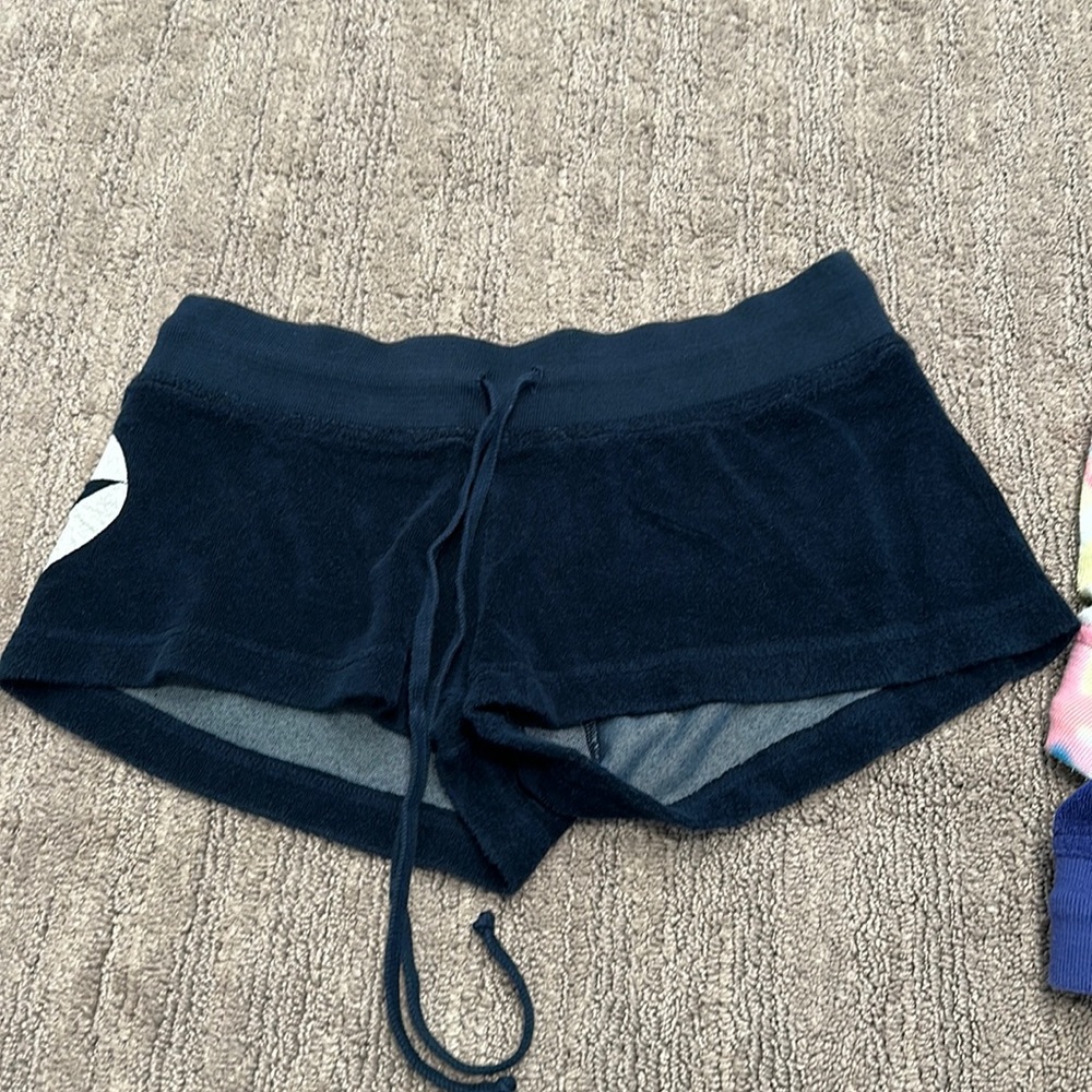 Hard tail women’s navy terry shorts